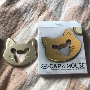 Cat shaped Bottle Opener Cap & Mouse with a FREE cat book